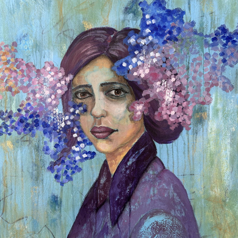 Portrait femme abstraction