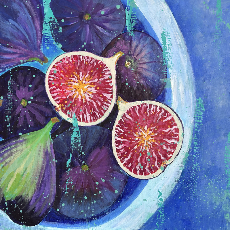 Nature morte acrylique Figues