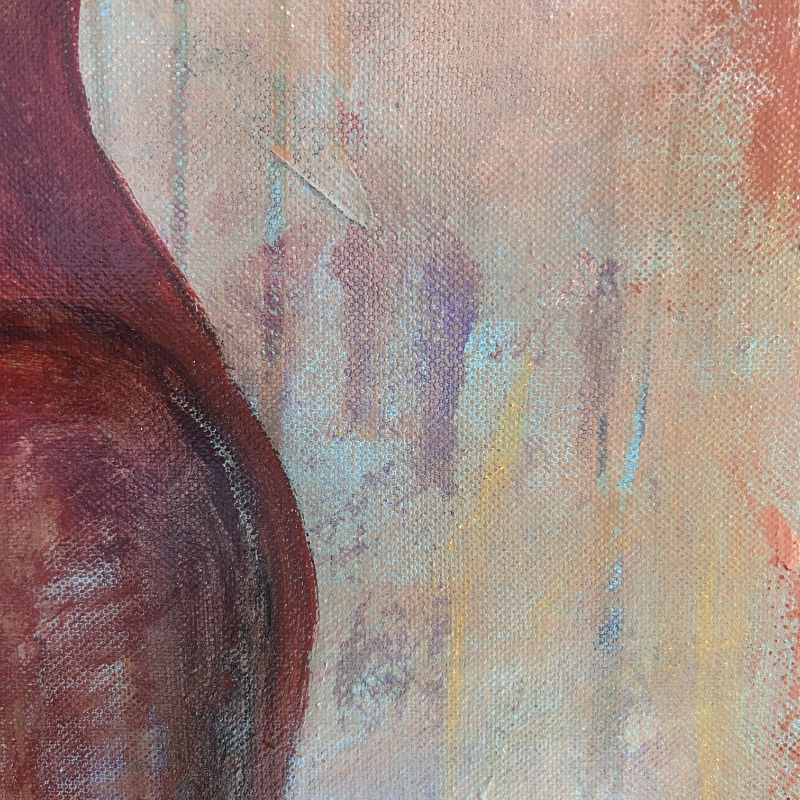 Détails Bouquet de Violettes Détail portrait abstrait Bordeaux