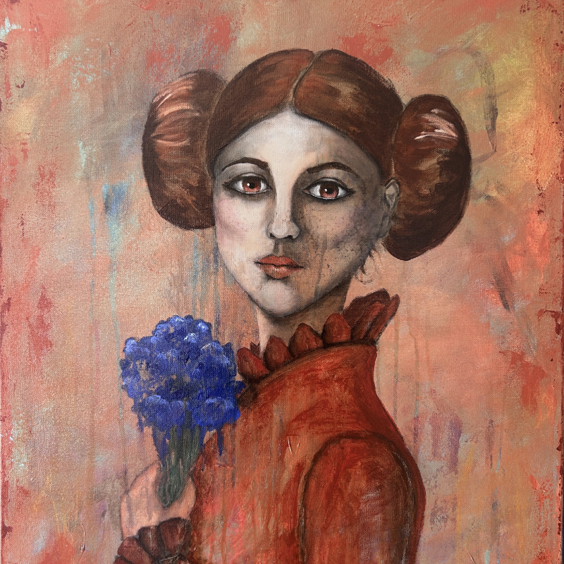 Peinture portrait jeune fille