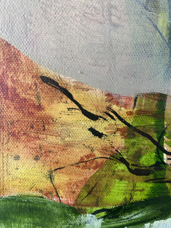 automne2-detail6 Tableau abstrait orange et vert