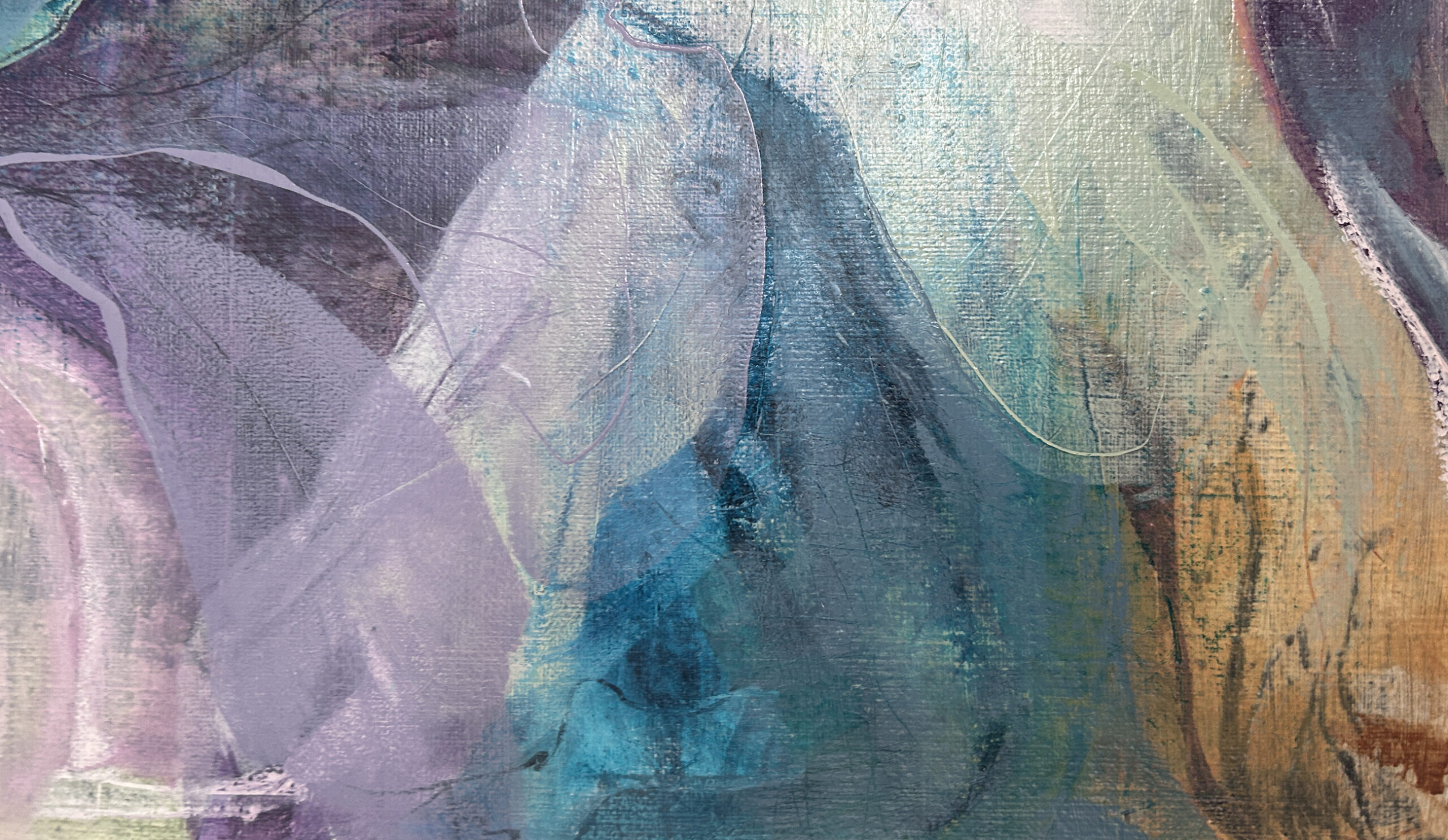 Grande huile sur toile abstraite