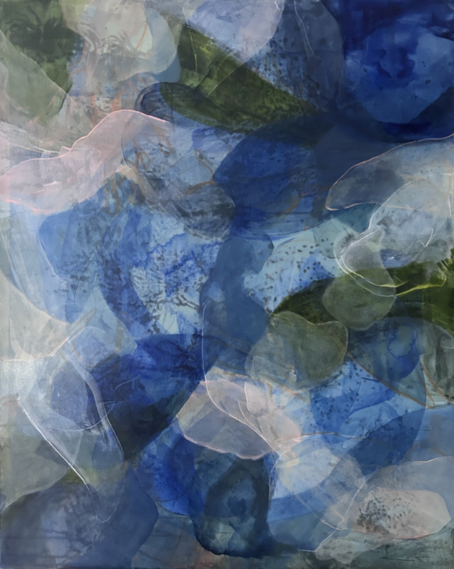 Aubrieux-4 Peinture abstraite contemporaine bleu